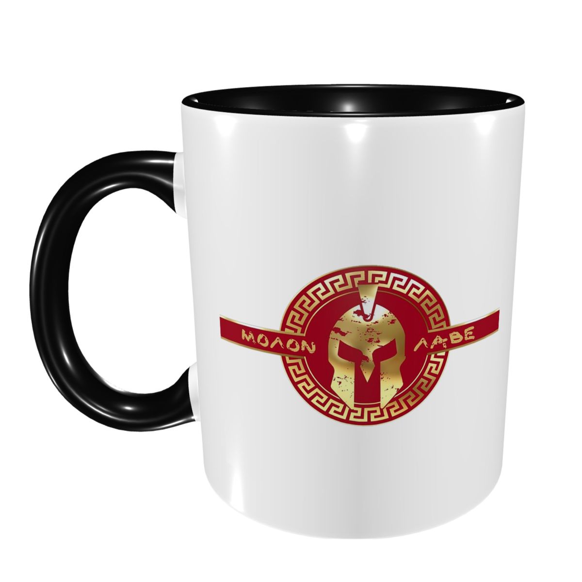 Coffee Tea Name - Кружка с логотипом шлема спартанского воина,