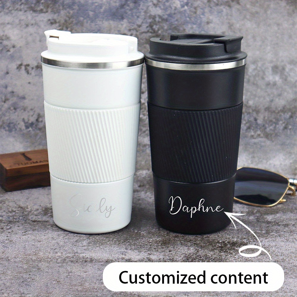 Coffee Tea Name - Термокружка из нержавеющей стали с гравировкой