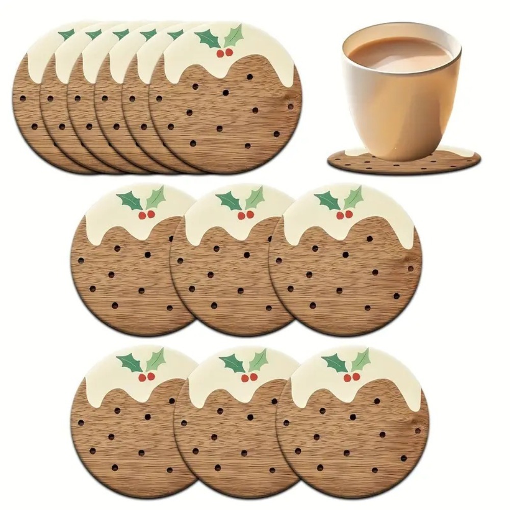 Coffee Tea And Sugar Set - Набор деревянных подставок под чашки в