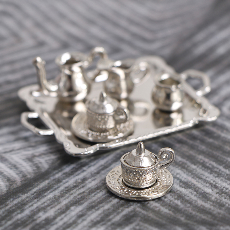 -*10 шт. 1/12 Миниатюрный сере – обзор и цена Coffee Tea And Sugar Set