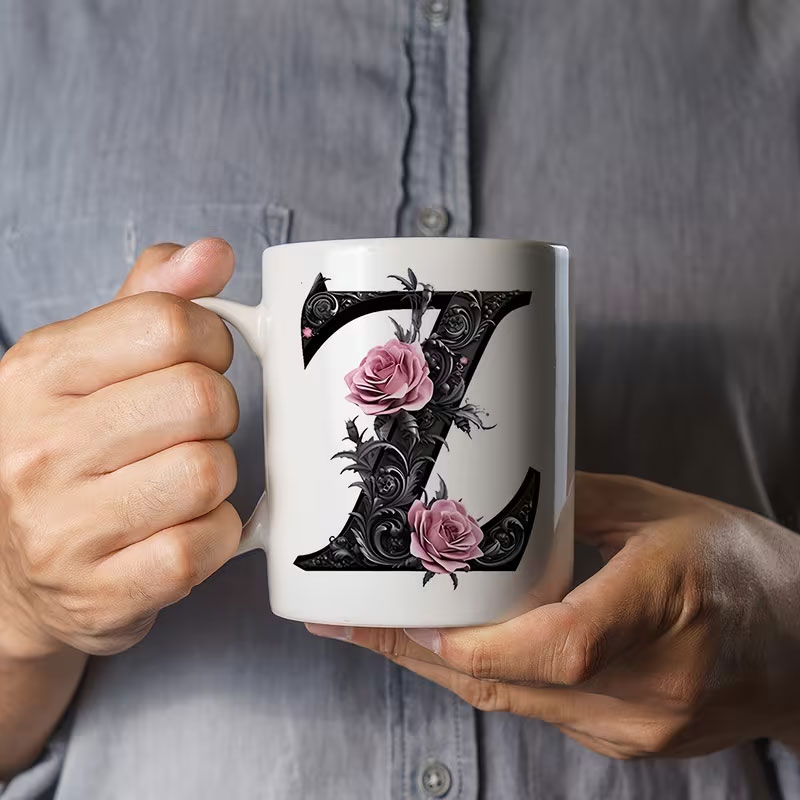 Черная кофейная чашка с цветоч – обзор и цена Coffee Tea Name
